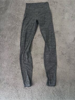 Lulu High-Waist Heathered Charcoal Leggings